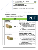 Req. N°00245 Especificaciones Tecnicas Maderas