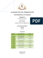 Independent University, Bangladesh (IUB) The Elementary of A Proposal