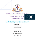 "A Brutal Fight For Entertainment": Independent University, Bangladesh National Culture and Heritage Course ID: NCH 101