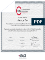ISACA CISA Certificate