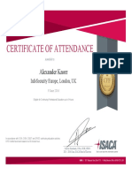ISACA CPE Certificate