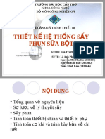 Thiết Kế Hệ Thống Sấy Phun Sữa Bột