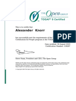 TOGAF9 Certificate 138287