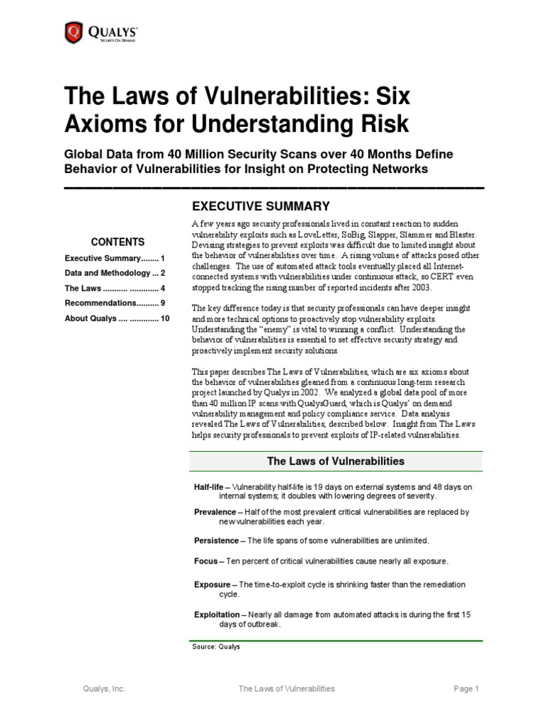 Vulnerability Laws Report | PDF | Vulnerability (Computing) | Computer ...