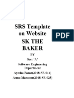 SRS Template On Website SK The Baker