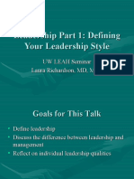Leadership Part 1: Defining Your Leadership Style