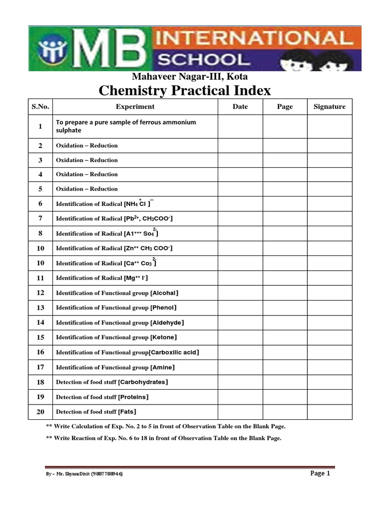 Class 12 Titration Practical Guide | PDF | Titration | Chemistry