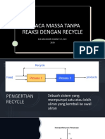 Neraca Massa Sistem Evaporator-Kristaliser Tanpa dan Dengan Recycle