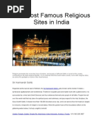 The Most Famous Religious Sites in India