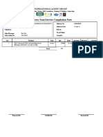 Delivery Note/Service Completion Note: International Agent Group