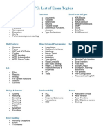 ZCPE: List of Exam Topics: PHP Basics Functions Data Format & Types