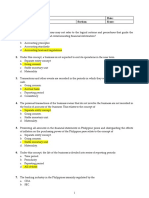 Quizzes - Chapter 2 - Accounting Concepts and Principles