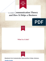 Crisis Communication Theory