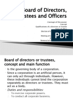 Board of Directors, Trustees and Officers