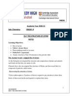 Academic Year 2020-21 Sub: Chemistry GRADE - 8: Learning Objectives