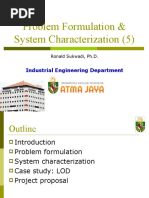 Problem Formulation & System Characterization (5) : Industrial Engineering Department