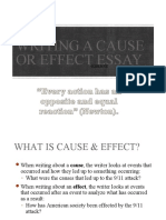 Cause and Effect Analysis Essay