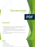 Descriptive Essay: - An Elaborate Analysis