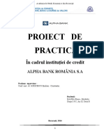 PRACTICA ALPHA BANK, Proiect