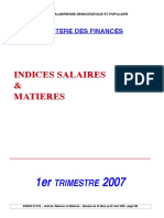 Indices Salaires & Matieres: Trimestre