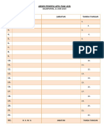 Daftar Hadir Apel PNS