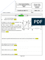 Devoir 2 Modele 7 Physique Chimie TC Semestre 2