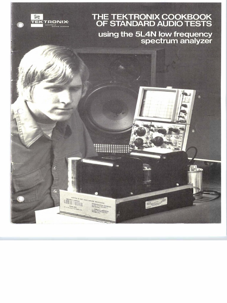 Tektronix Cookbook of Standard Audio Tests PDF Distortion Amplifier