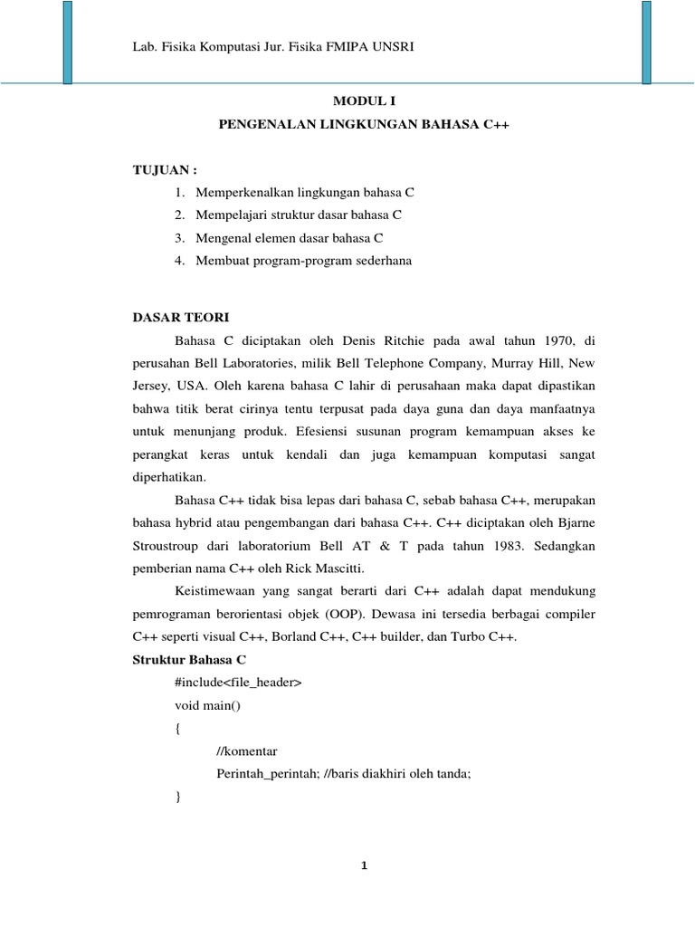 Modul Prak Pemograman | PDF | Komputer