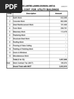 BOQ For 5th Utility Buildings