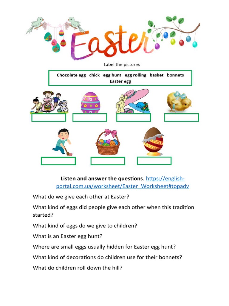 Easter Listening Activity Guide | PDF