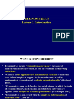 Introduction to Econometrics - What is Econometrics and Why is it a Separate Discipline