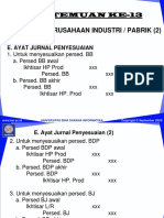 Pertemuan Ke-13: Akuntansi Perusahaan Industri / Pabrik