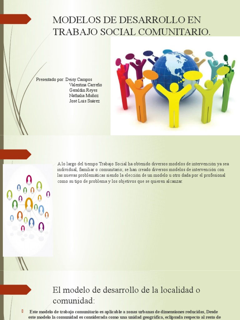 Modelos de Desarrollo en Trabajo Social Comunitario | PDF | Trabajo Social  | Red social