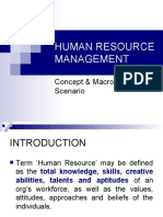 Human Resource Management: Concept & Macro Level Scenario