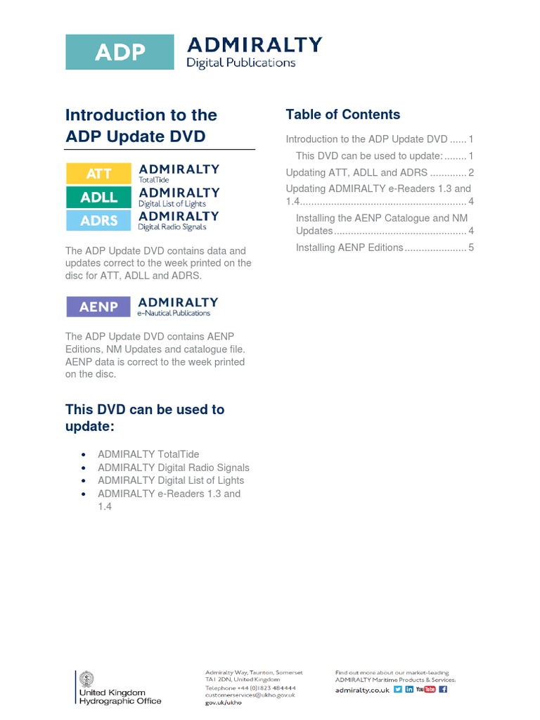 ADP Update DVD User Guide | PDF | Dvd | Information Age