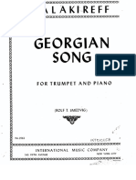 Balakireff - Georgian Song Trompeta y Piano