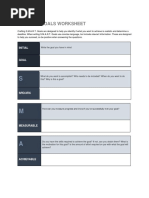 Smart Goals Worksheet