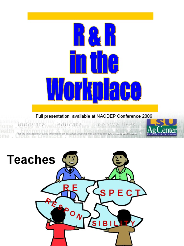 R&R at The Work Place | PDF | Accountability | Body Language