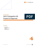 Verb Conjugation #6 Present of Approval: Lesson Notes