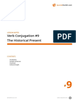 Verb Conjugation #9 The Historical Present: Lesson Notes