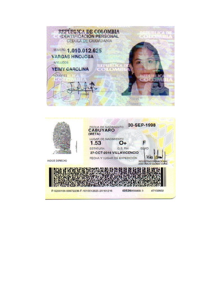 Cedula Carolina Vargas | PDF