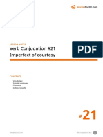 Verb Conjugation #21 Imperfect of Courtesy: Lesson Notes