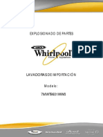 Parts Explosion Diagram for Whirlpool 7MWT9601WW0 Washer