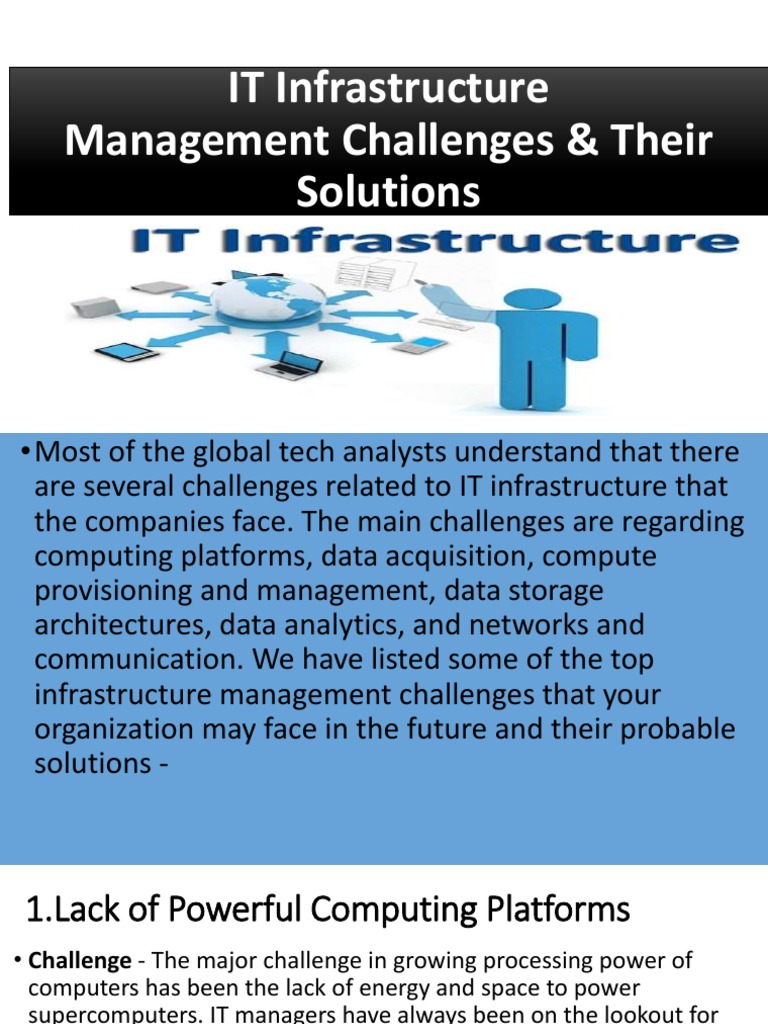 IT Infrastructure Management Challenges & Their Solutions | PDF | Cloud ...