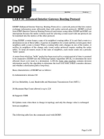 LAB # 10: Enhanced Interior Gateway Routing Protocol