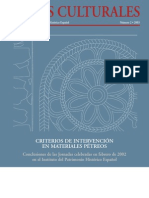 Esbert, R.M. y Losada, J.M. Criterios Intervención Materiales Pétreos. 2003