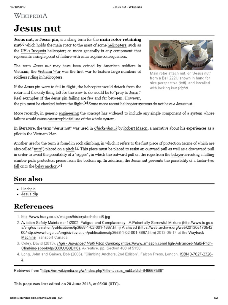 Jesus Nut Wikipedia PDF Helicopter Rotorcraft