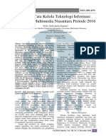Evaluasi Tata Kelola Teknologi Informasi Universitas Multimedia Nusantara Periode 2016