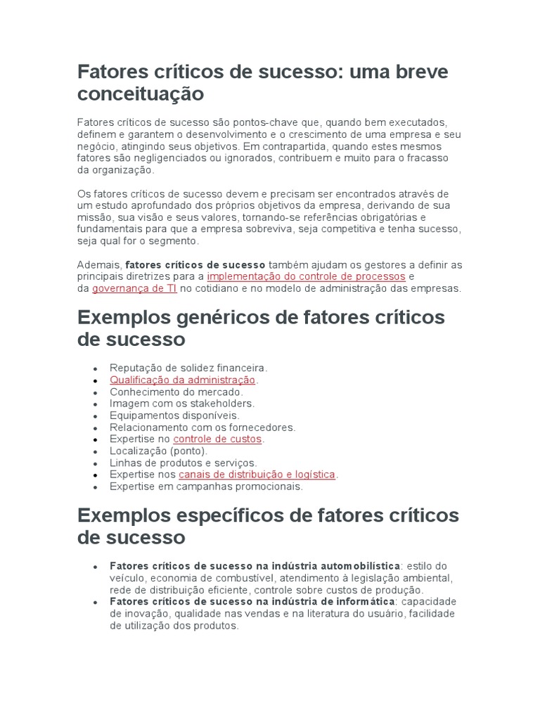 PDF) O Comprometimento Como Um Fator Crítico De Sucesso Em Modelo