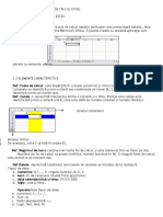 Prelucrarea Foilor de Calcul